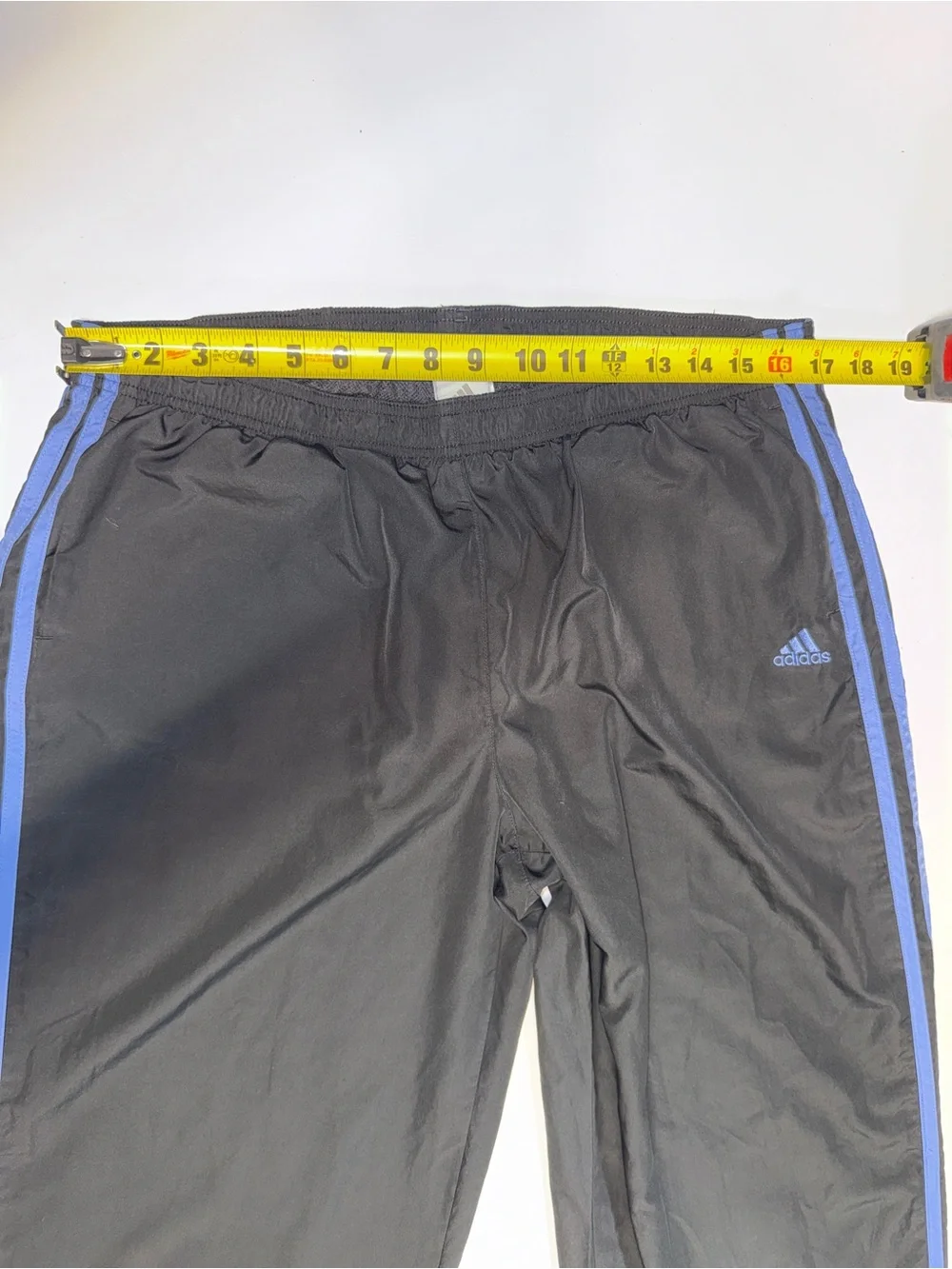 adidas Black Track pants with Blue Side Stripes